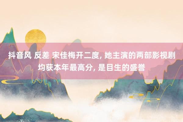 抖音风 反差 宋佳梅开二度， 她主演的两部影视剧均获本年最高分， 是目生的盛誉